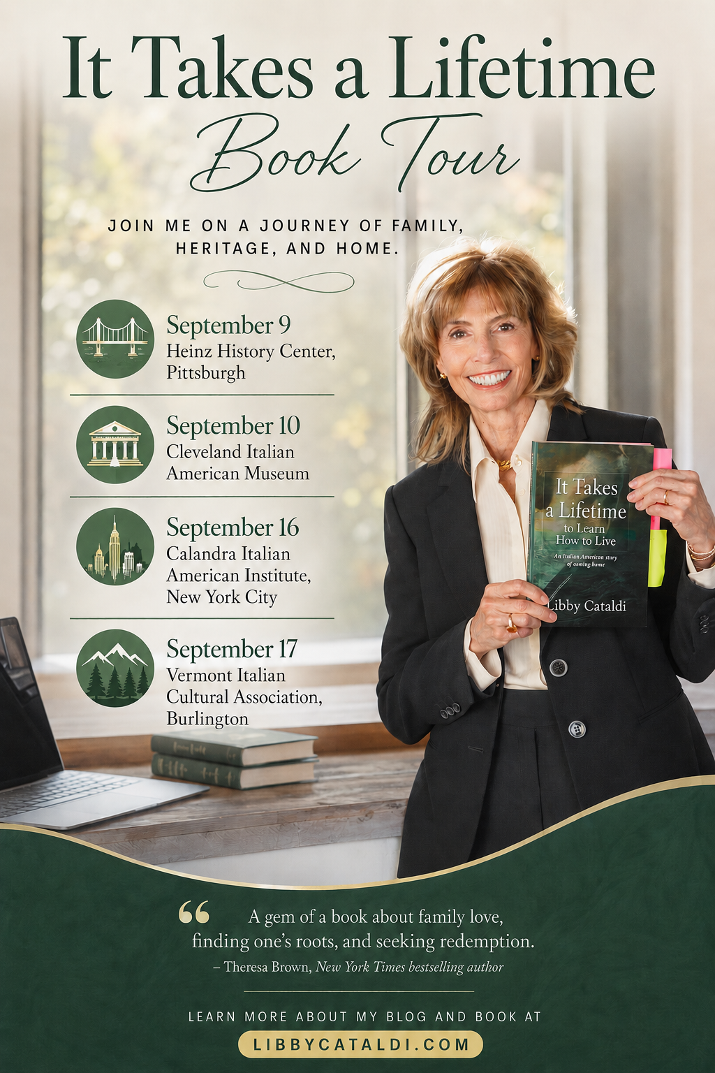 it takes a lifetime book tour
